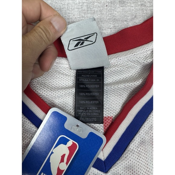 Detroit Pistons Jersey Mens 2XL White Chauncey Billups #1 Vtg Y2K 1978 Throwback - Picture 6 of 13